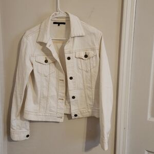 Theory White Jean Jacket Small